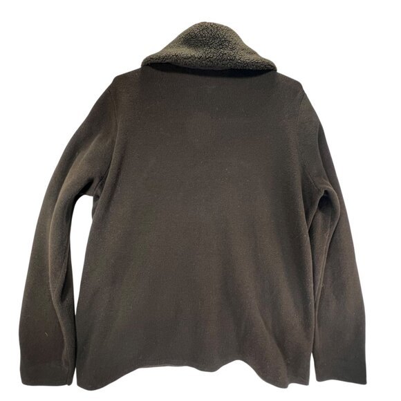 Lauren Ralph Lauren Cardigan Sweater Jacket Nordic Full Zip Pockets Wool Blend - Picture 6 of 14